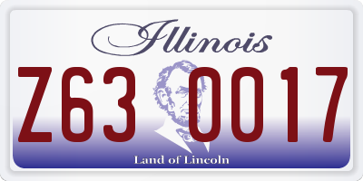 IL license plate Z630017