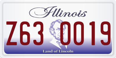 IL license plate Z630019