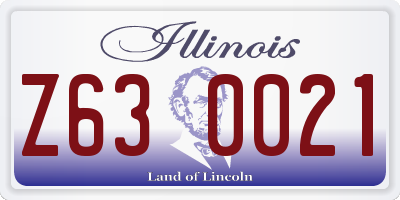 IL license plate Z630021