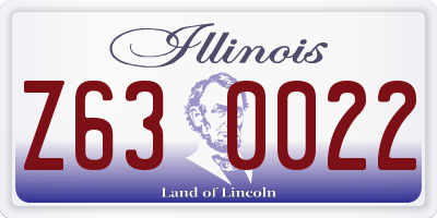 IL license plate Z630022