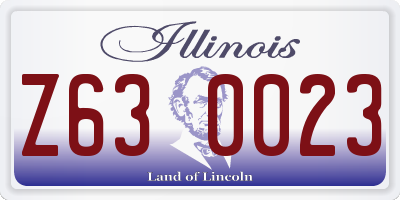 IL license plate Z630023