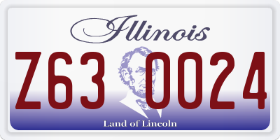 IL license plate Z630024