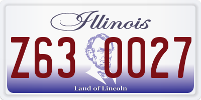 IL license plate Z630027