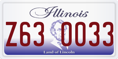 IL license plate Z630033