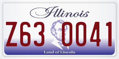 IL license plate Z630041