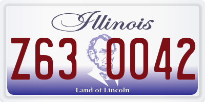 IL license plate Z630042