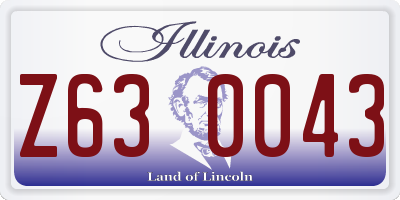IL license plate Z630043