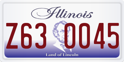 IL license plate Z630045