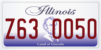IL license plate Z630050