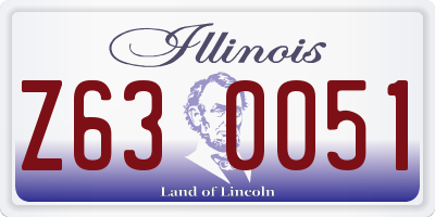 IL license plate Z630051
