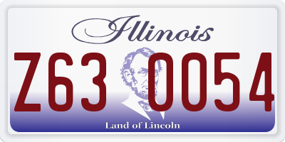 IL license plate Z630054