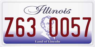 IL license plate Z630057