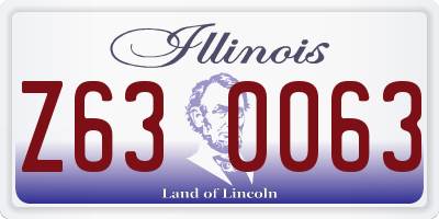 IL license plate Z630063