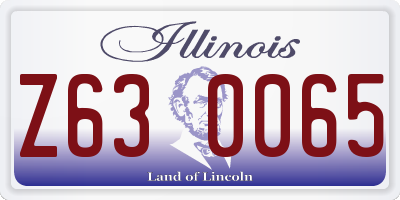 IL license plate Z630065