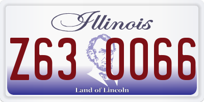 IL license plate Z630066