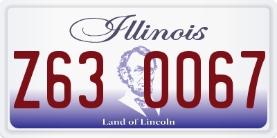 IL license plate Z630067