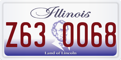 IL license plate Z630068