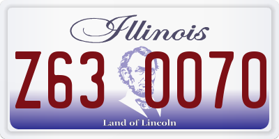 IL license plate Z630070