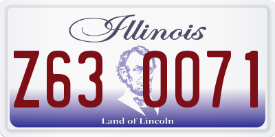 IL license plate Z630071