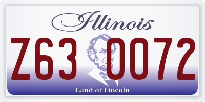 IL license plate Z630072