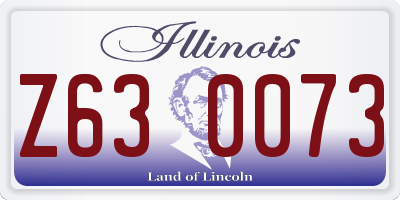IL license plate Z630073