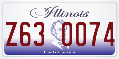IL license plate Z630074