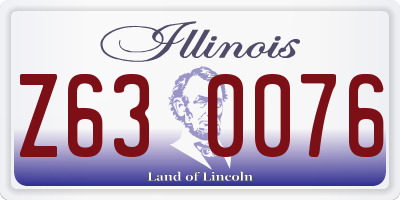 IL license plate Z630076