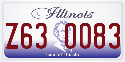 IL license plate Z630083