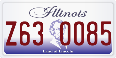 IL license plate Z630085