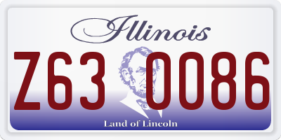 IL license plate Z630086