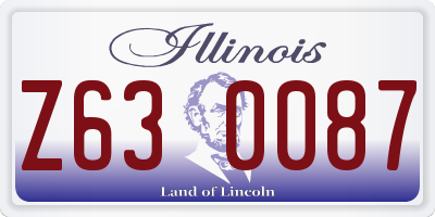 IL license plate Z630087