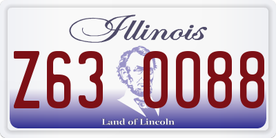 IL license plate Z630088