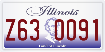 IL license plate Z630091