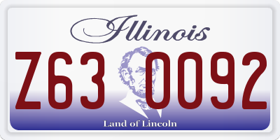 IL license plate Z630092