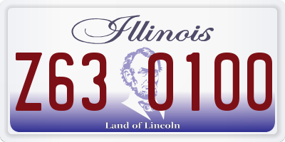 IL license plate Z630100