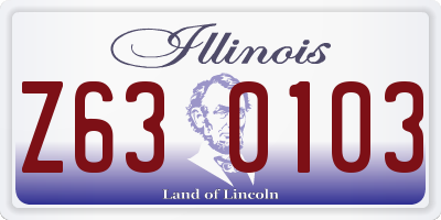 IL license plate Z630103