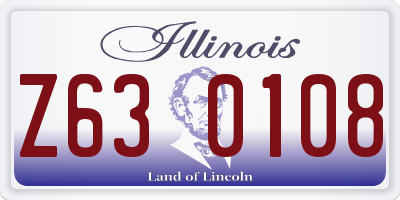 IL license plate Z630108