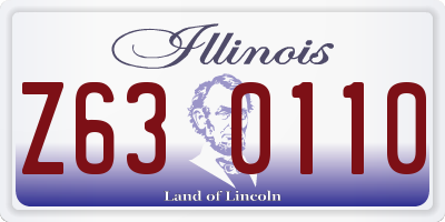 IL license plate Z630110