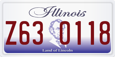 IL license plate Z630118