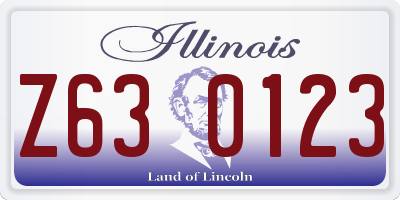 IL license plate Z630123