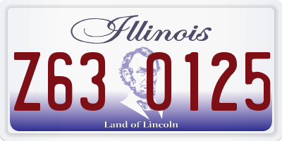 IL license plate Z630125