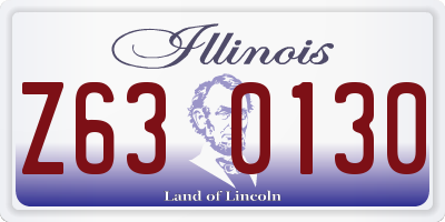 IL license plate Z630130