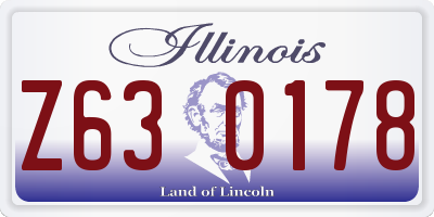 IL license plate Z630178