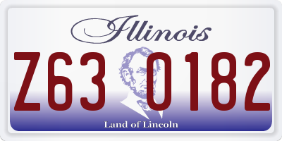 IL license plate Z630182