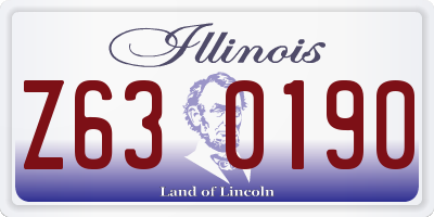 IL license plate Z630190