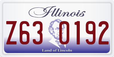 IL license plate Z630192