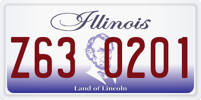 IL license plate Z630201