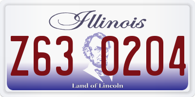 IL license plate Z630204