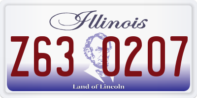 IL license plate Z630207