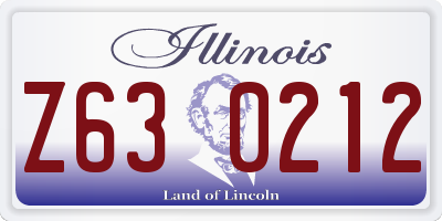 IL license plate Z630212
